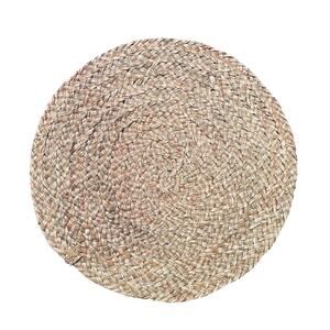 Natural Fiber Round Braided Placemats, Set of 4